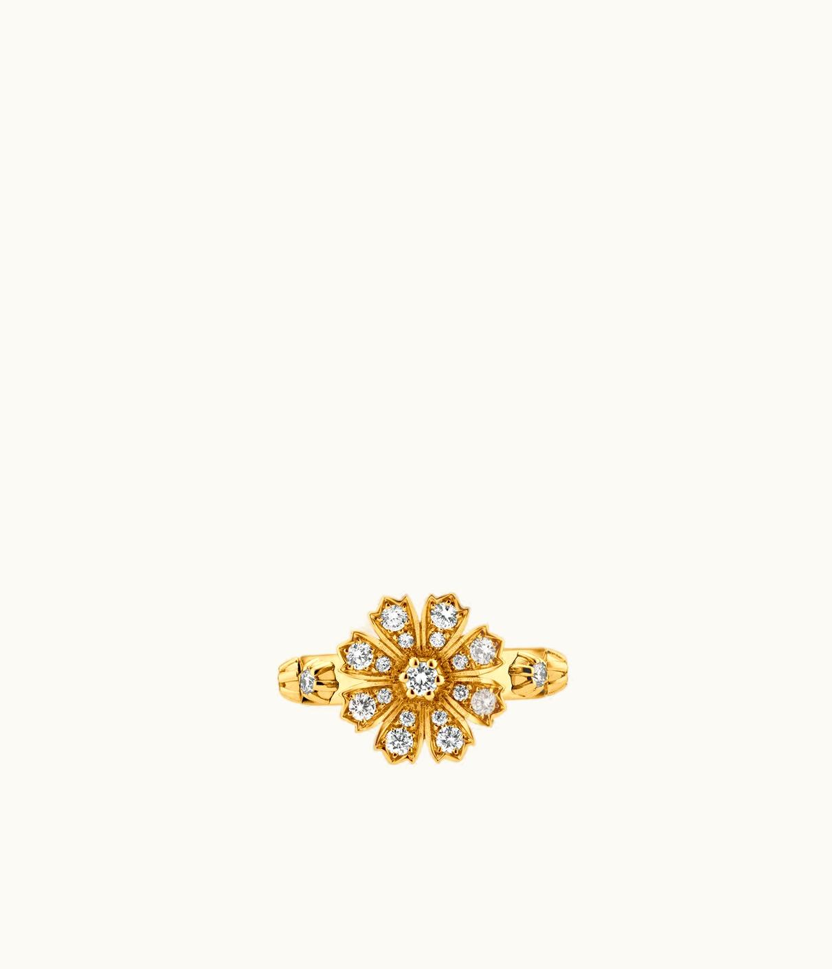Gucci Gucci Flora 18k Ring With Diamonds UZ0136432