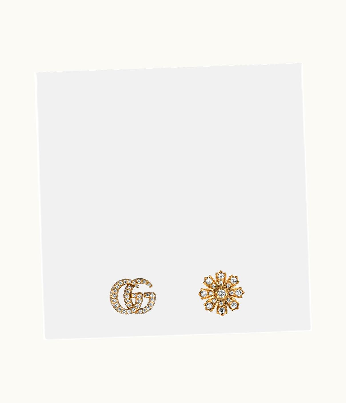 Gucci Gucci Flora 18k Earrings With Diamonds UZ0136436
