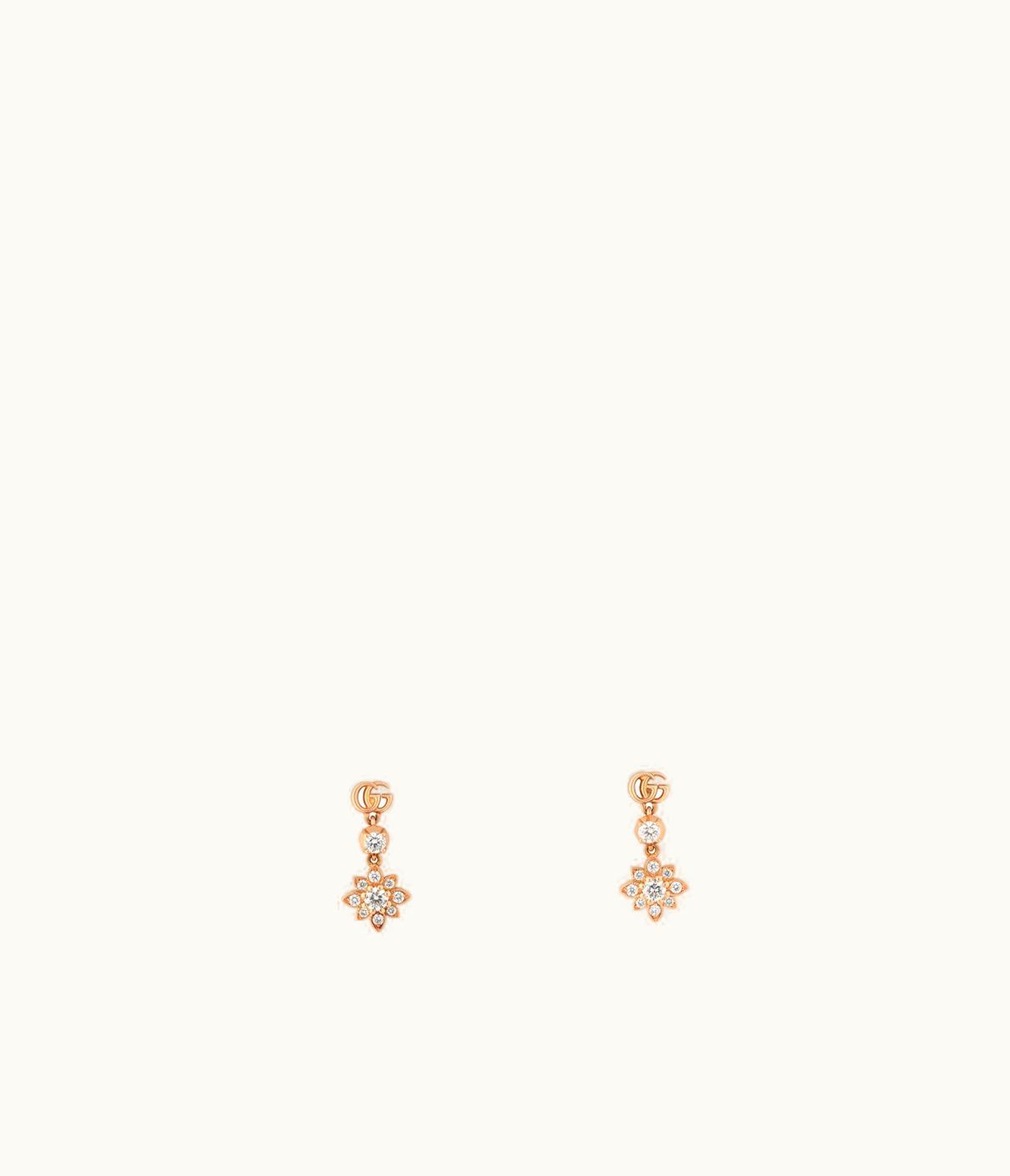 Gucci Gucci Flora 18k Diamond Earrings