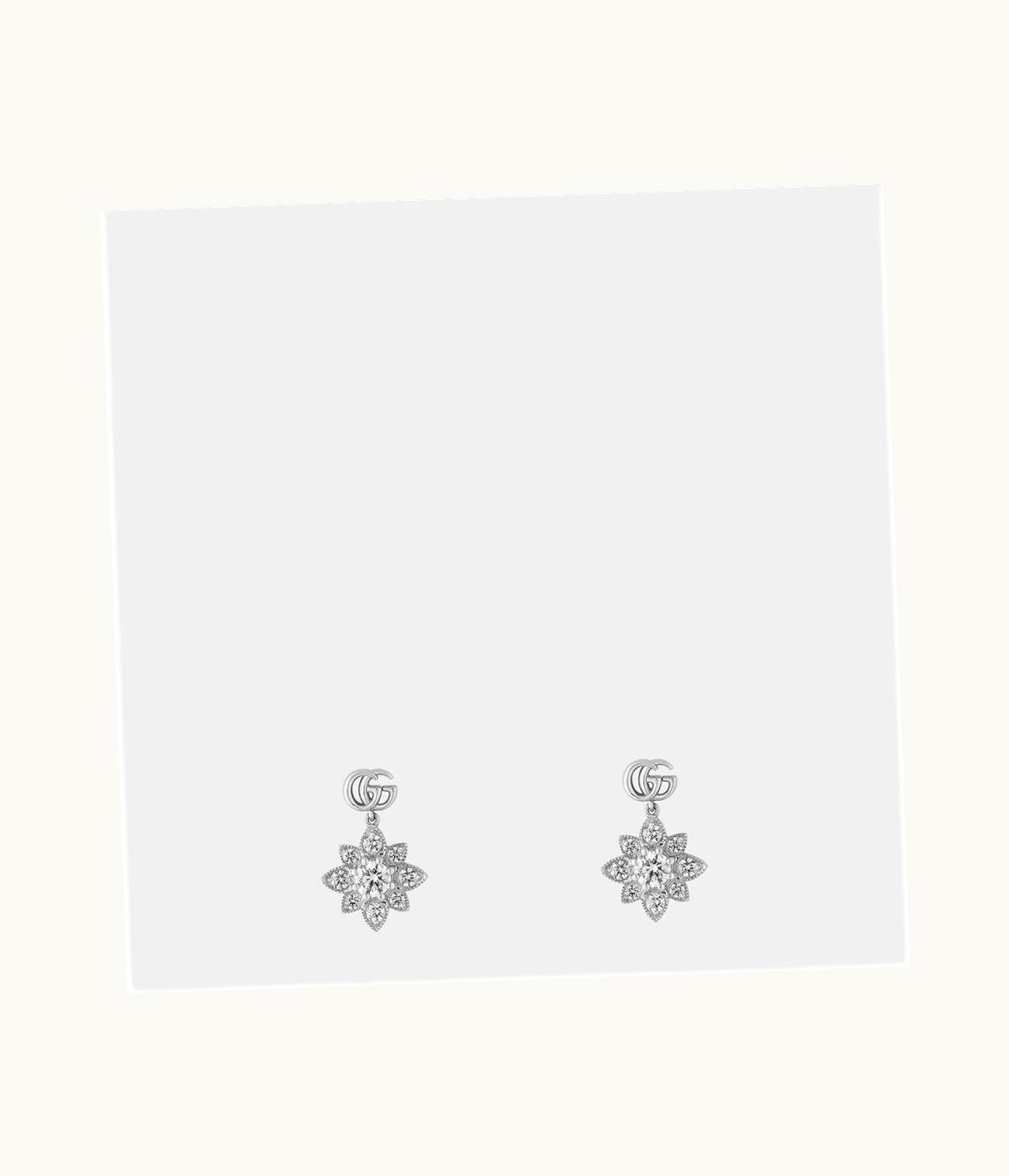Gucci Gucci Flora 18k Stud Earrings With Double G UZ0136446