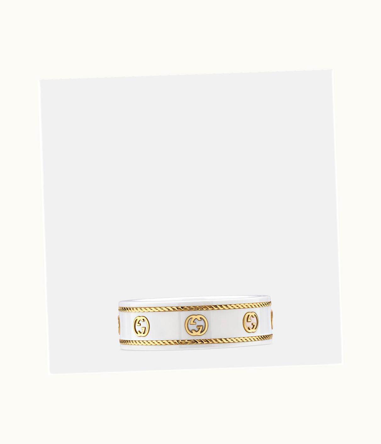 Gucci Gucci Icon Ring With Yellow Gold Interlocking G UZ0136502