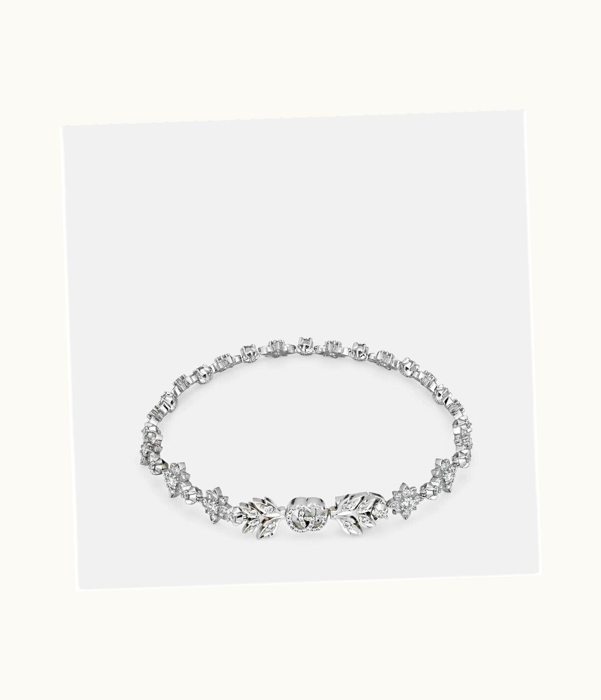 Gucci Gucci Flora White Gold Bracelet With Diamonds