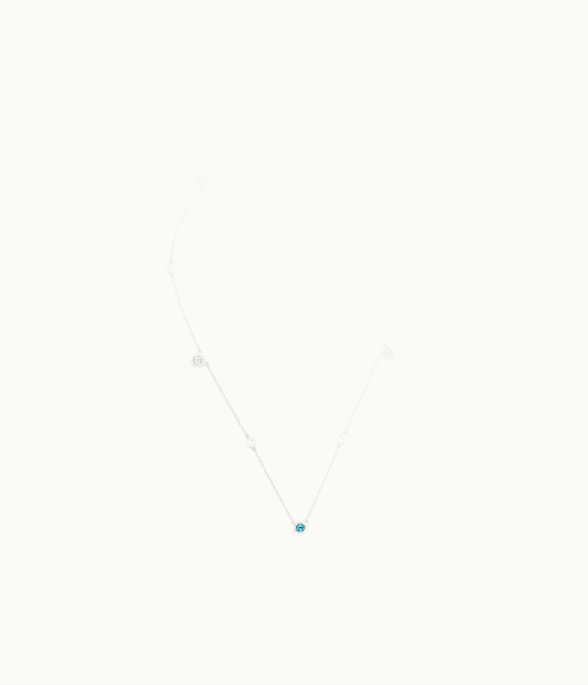 Gucci Gucci Interlocking G 18k Necklace With Topaz