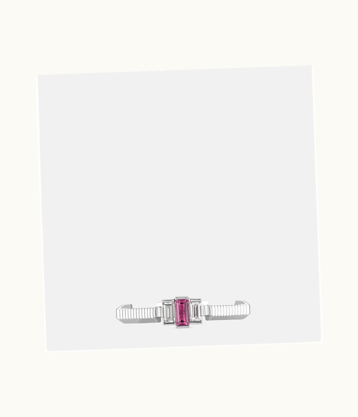 Gucci Gucci Link To Love Rubellite And Diamond Ring