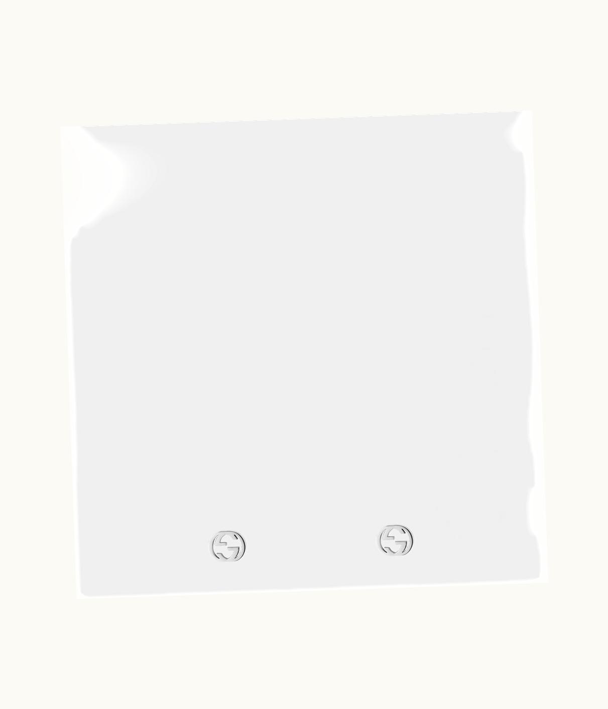 Gucci Gucci Interlocking G 18k White Gold Earrings