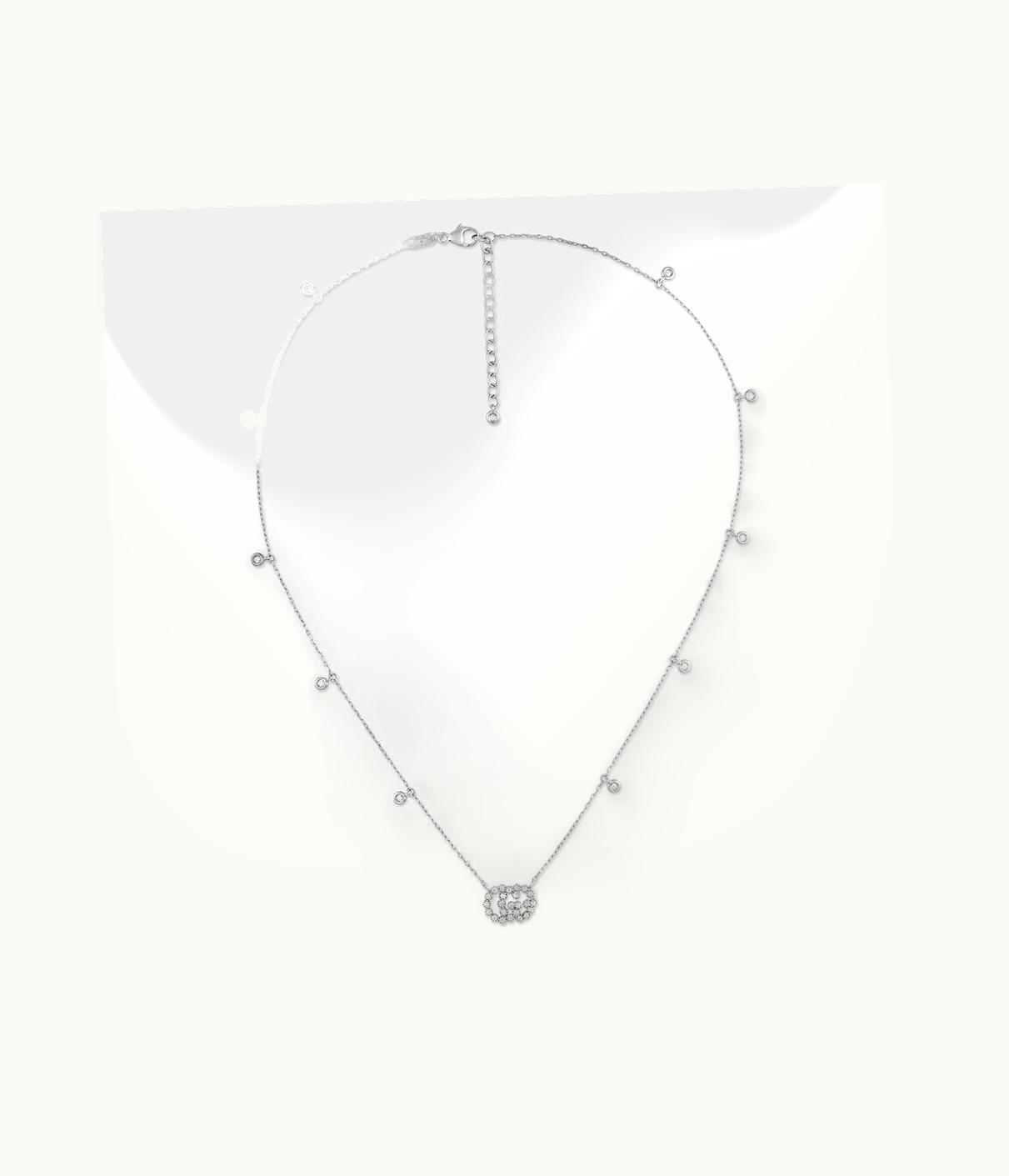 Gucci Gucci GG Running 18k Necklace With Diamonds