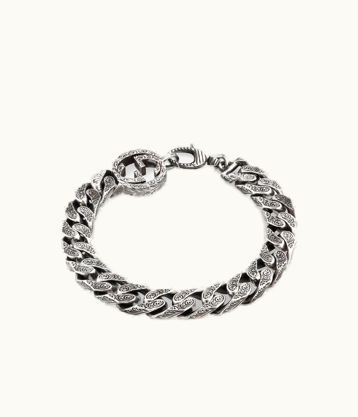 Gucci Gucci Interlocking G Chain Bracelet In Silver