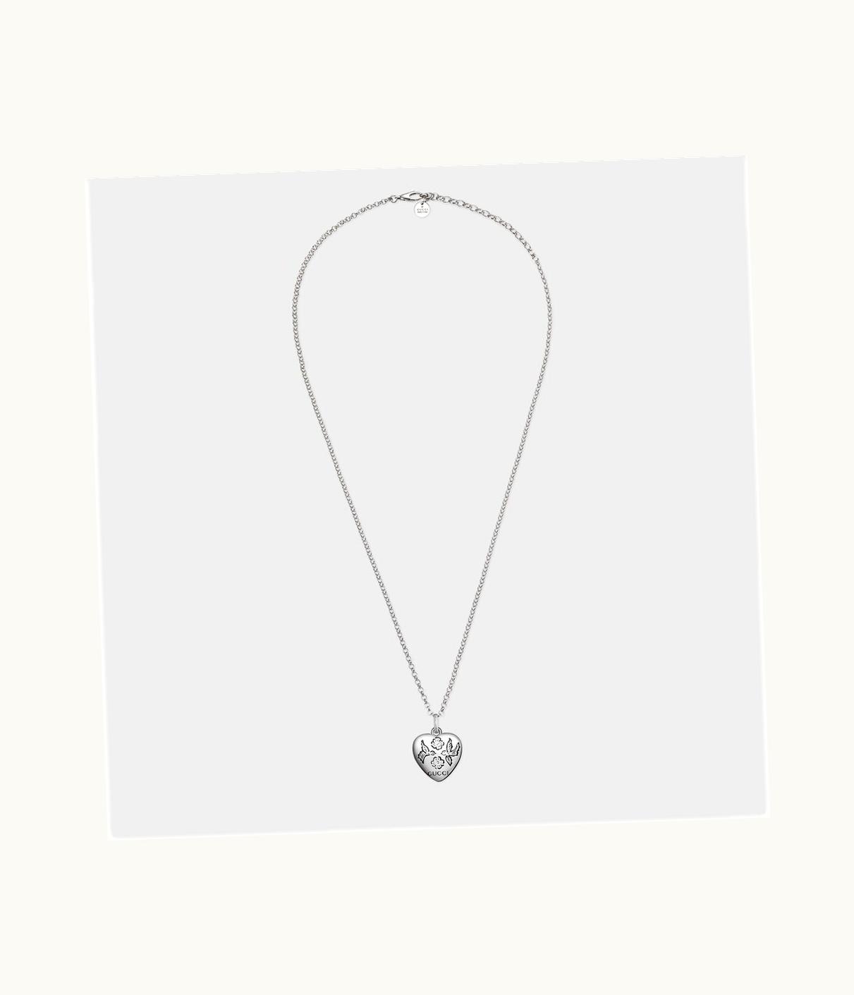 Gucci Gucci Blind For Love' Necklace In Silver