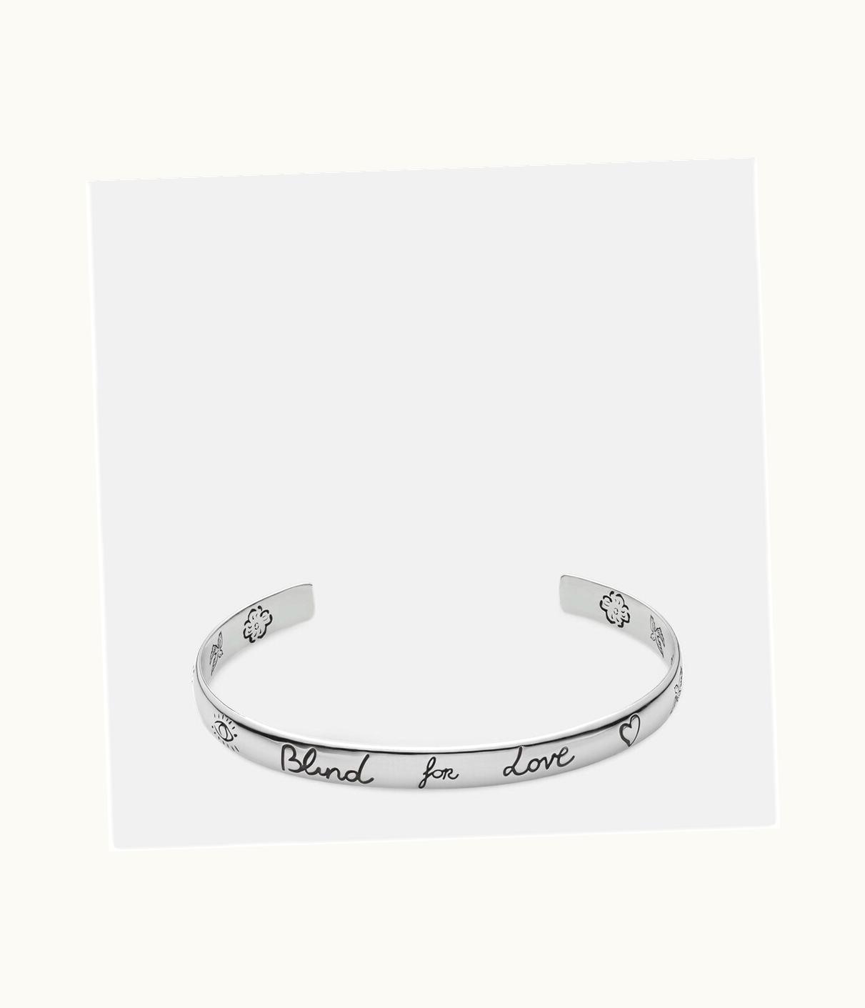 Gucci Gucci Blind For Love' Bracelet In Silver