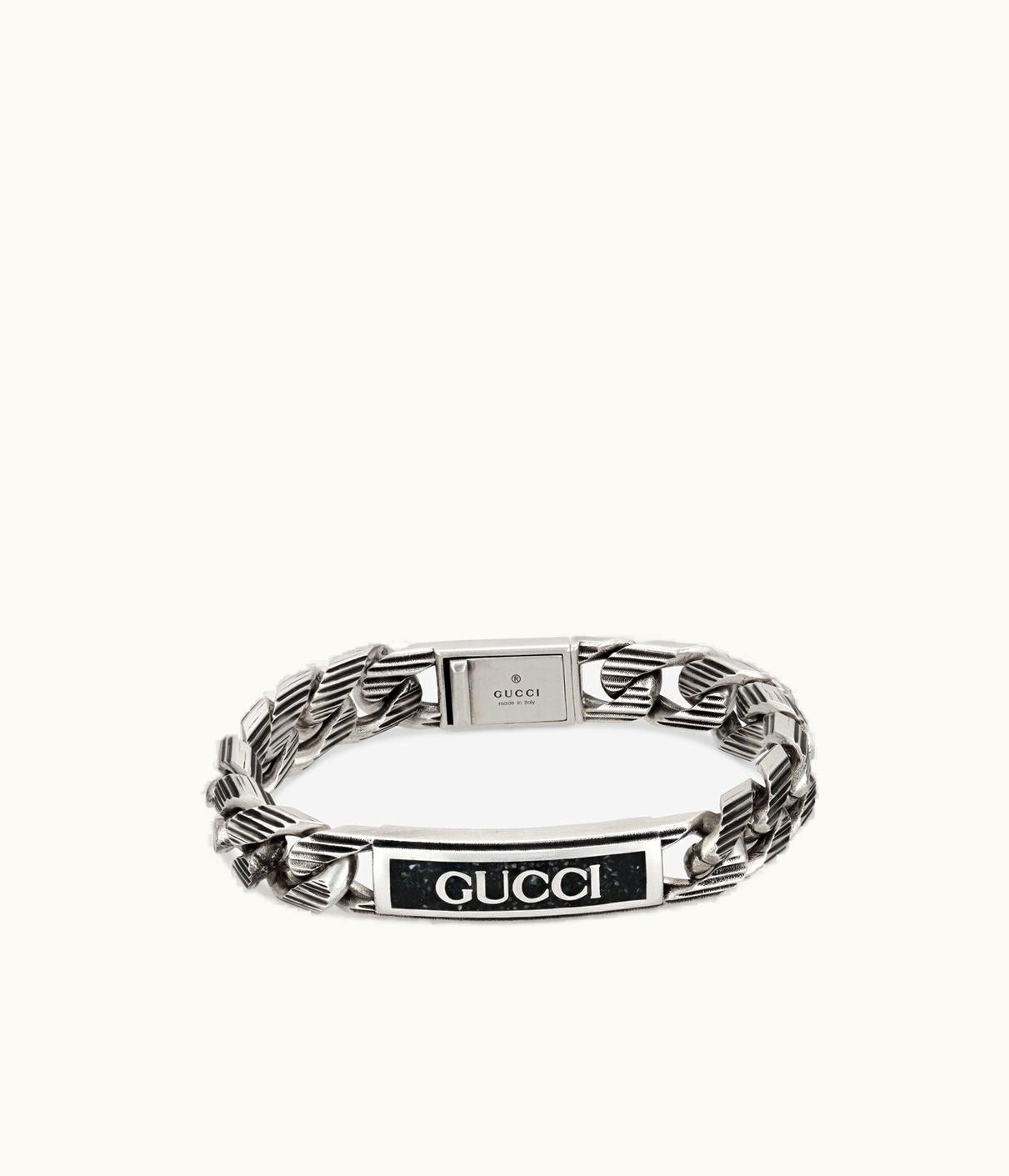 Gucci Gucci Logo Thin Enamel Bracelet