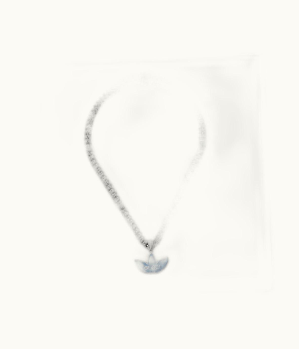 Gucci Gucci Adidas X Gucci Gourmette Necklace With Trefoil Pendant UZ0136810