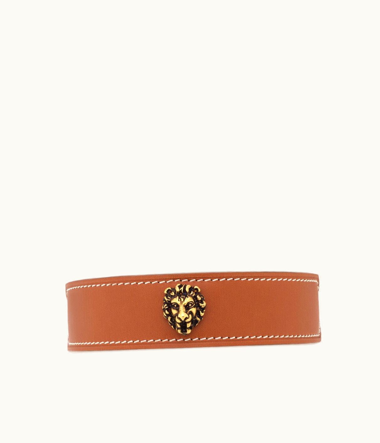 Gucci Gucci Leather Choker With Lion Head UZ0136820