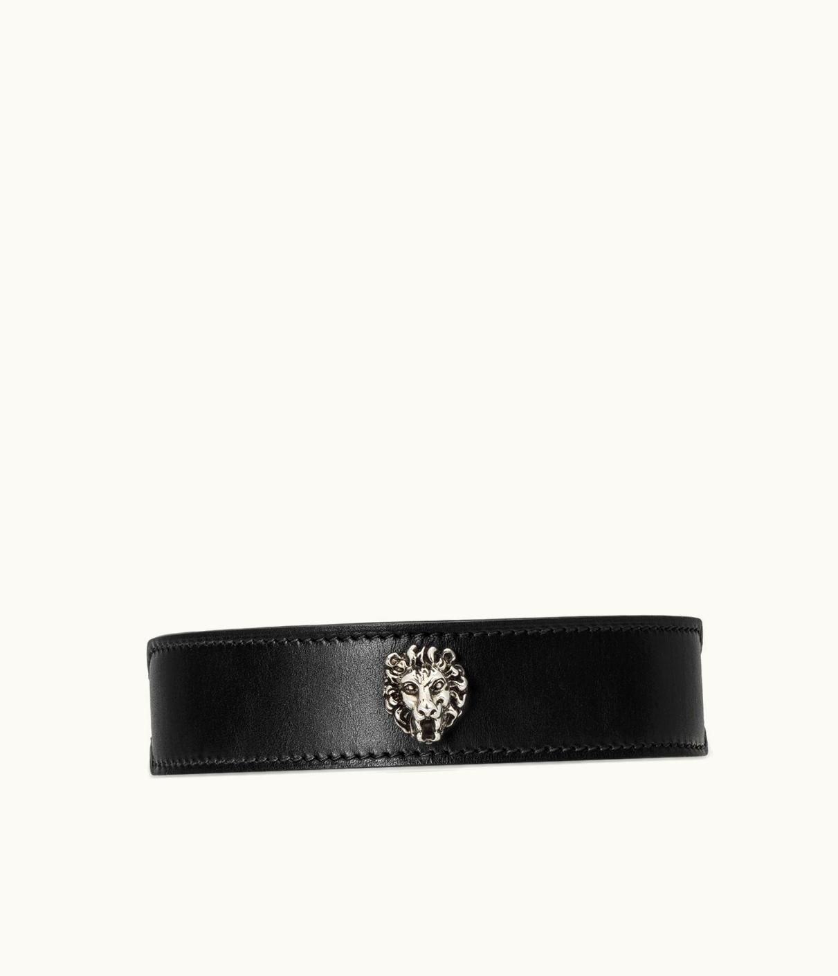 Gucci Gucci Leather Choker With Lion Head UZ0136821