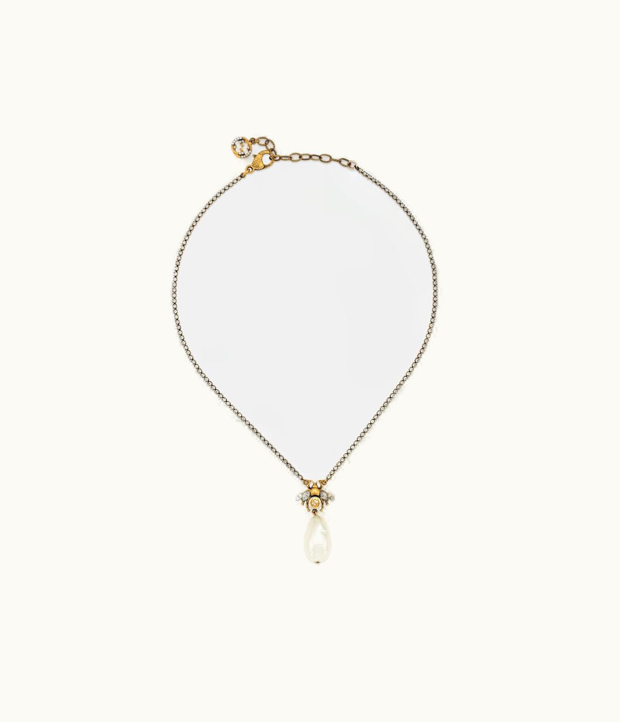 Gucci Gucci Bee Necklace With Pearl