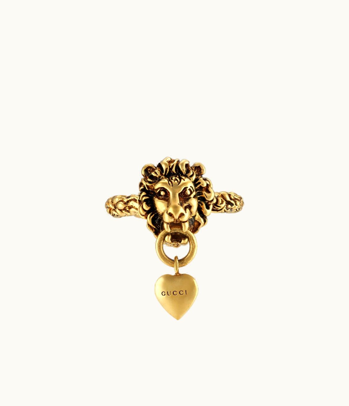 Gucci Gucci Lion Head And Heart Ring
