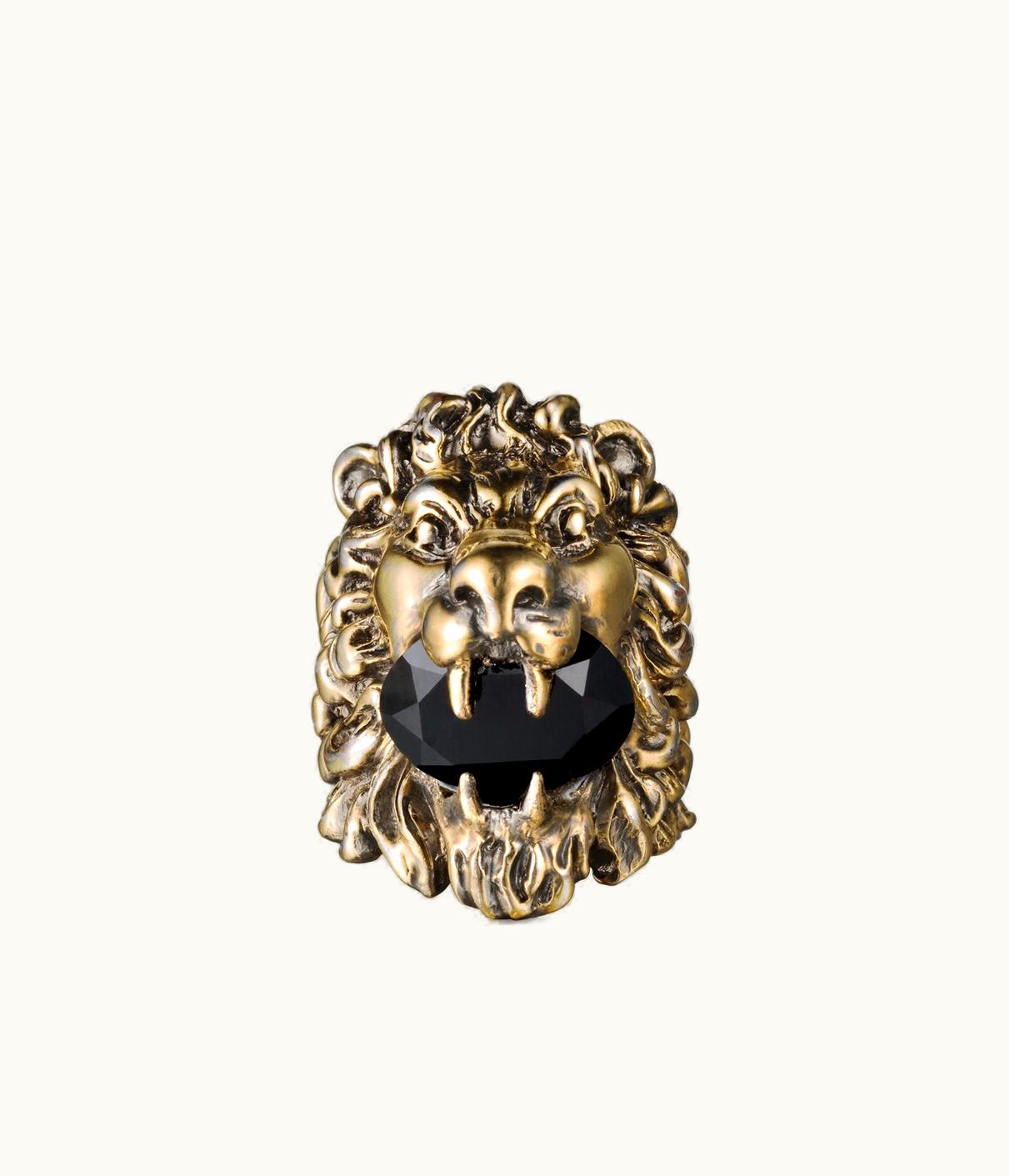 Gucci Gucci Lion Head Ring With Crystal UZ0136868