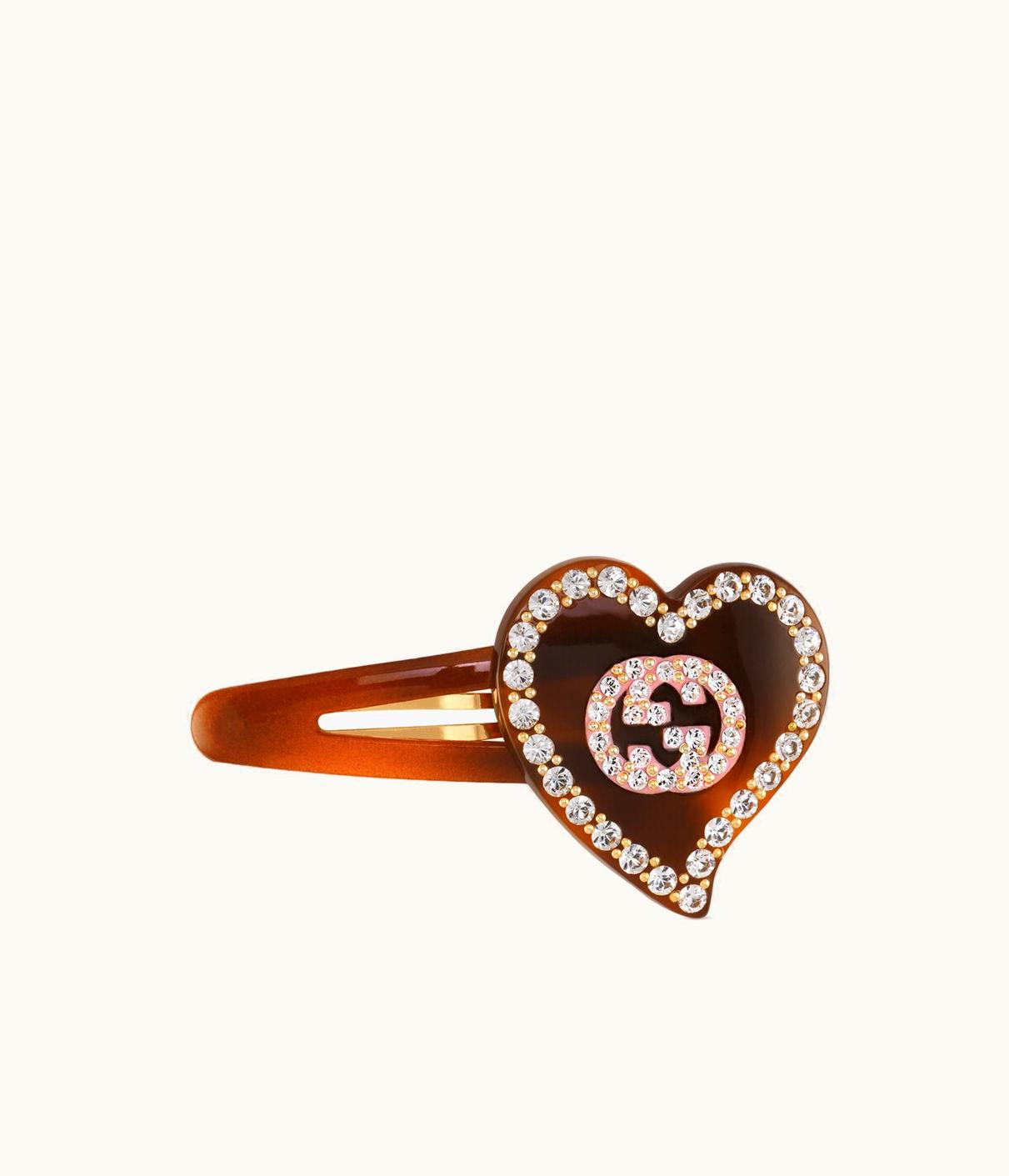 Gucci Gucci Hair Clip With GG And Heart Detail UZ0136873