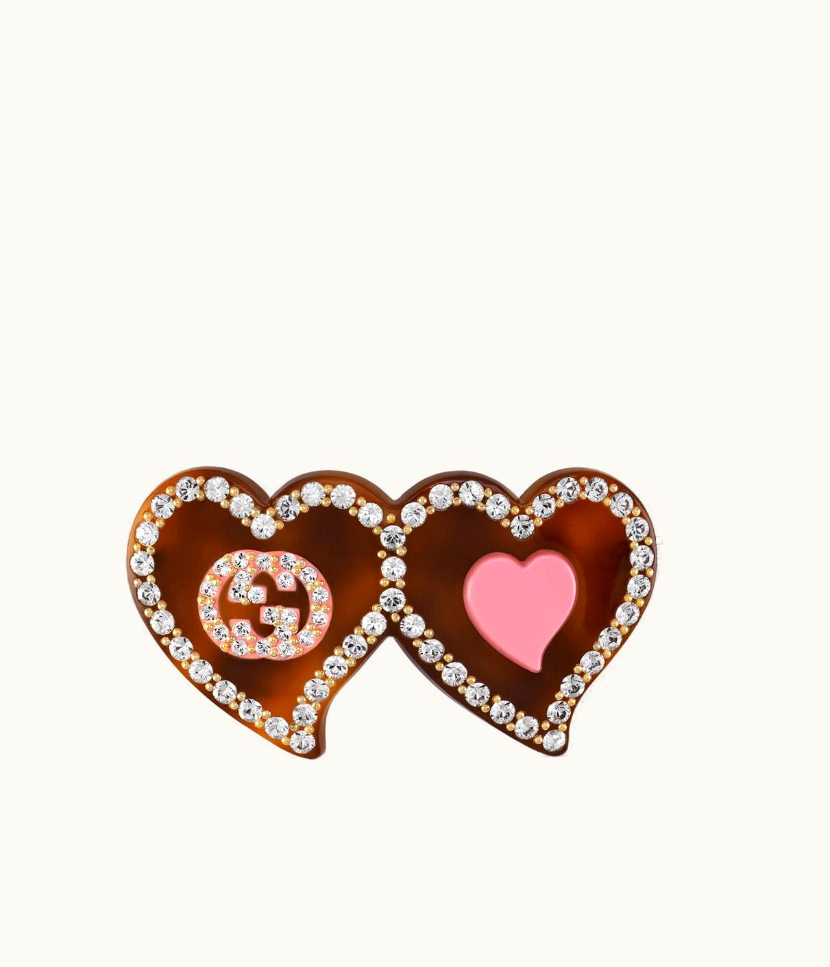 Gucci Gucci Hair Clip With GG And Hearts UZ0136876