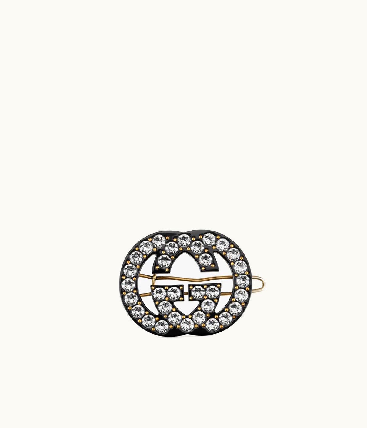 Gucci Gucci Crystal Interlocking G Hair Clip UZ0136881