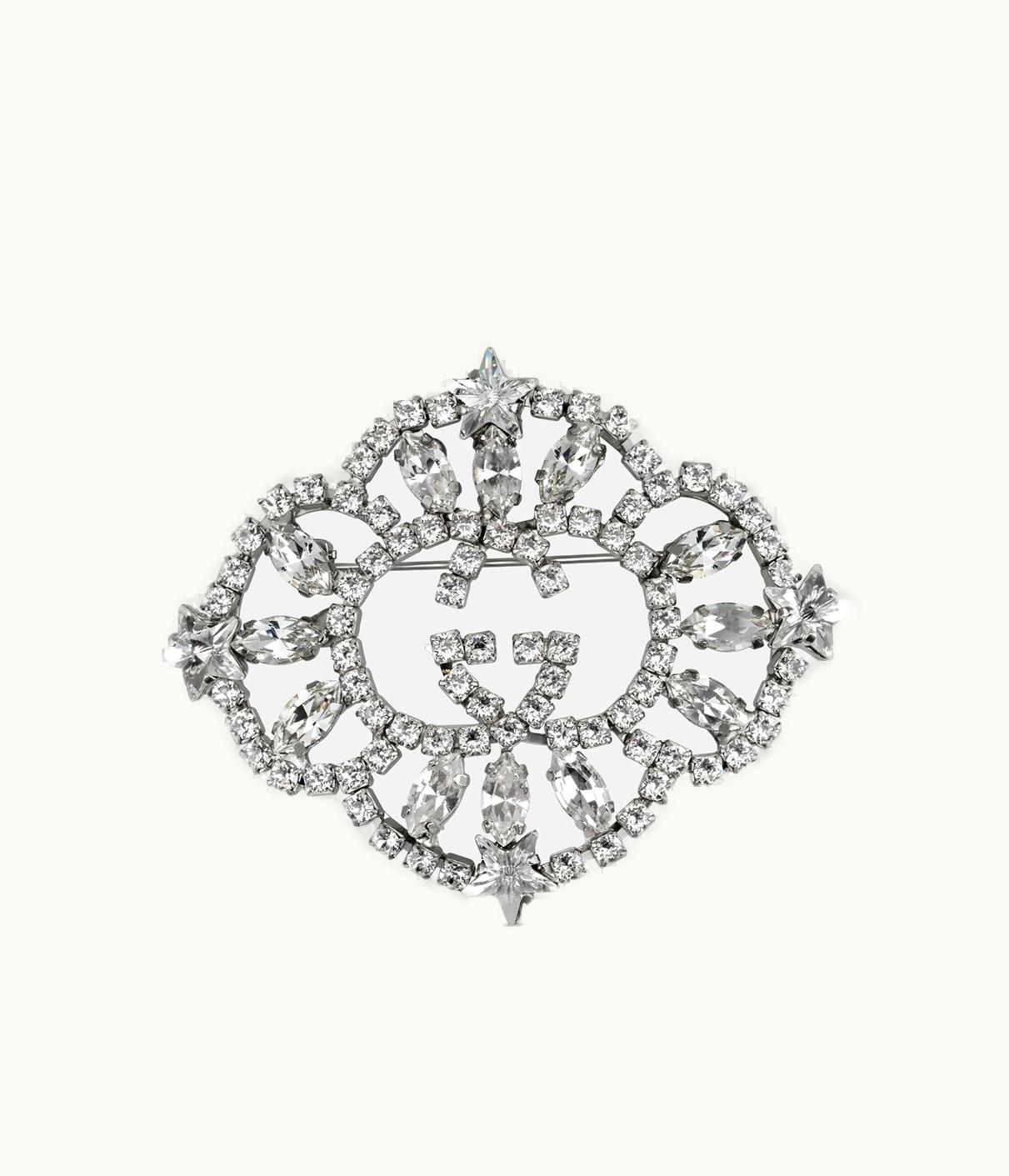 Gucci Gucci Interlocking G Crystal Star Brooch