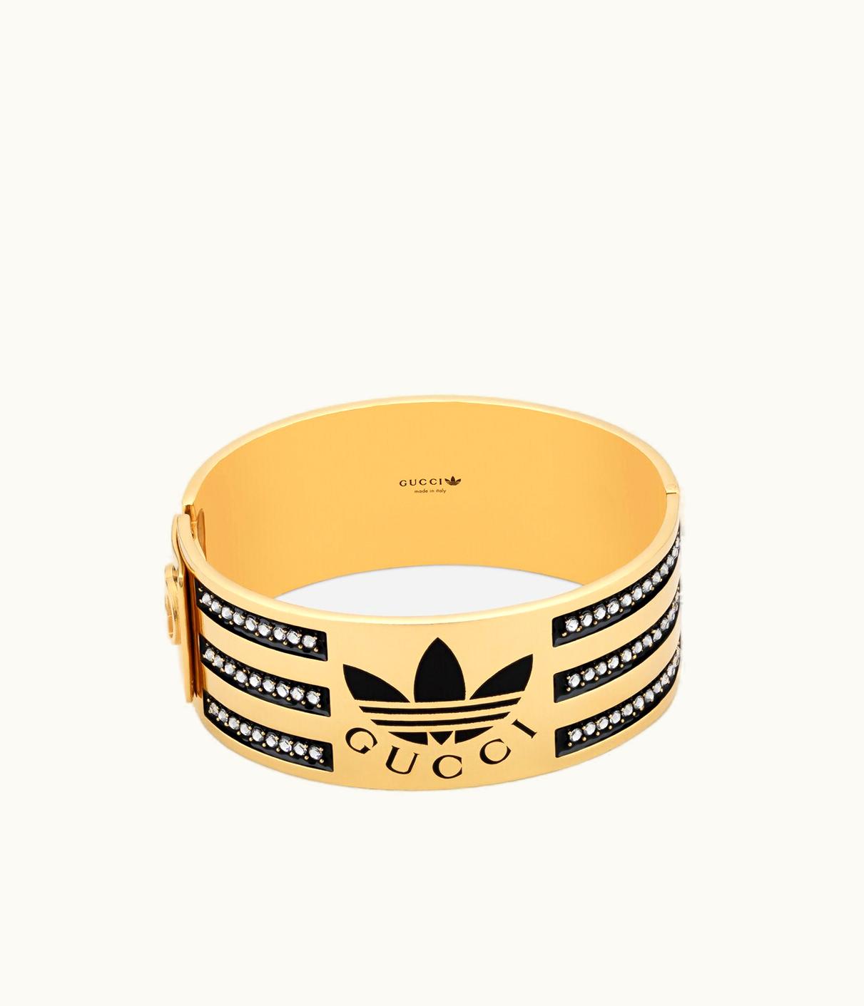 Gucci Gucci Adidas X Gucci Enamel And Crystal Cuff Bracelet