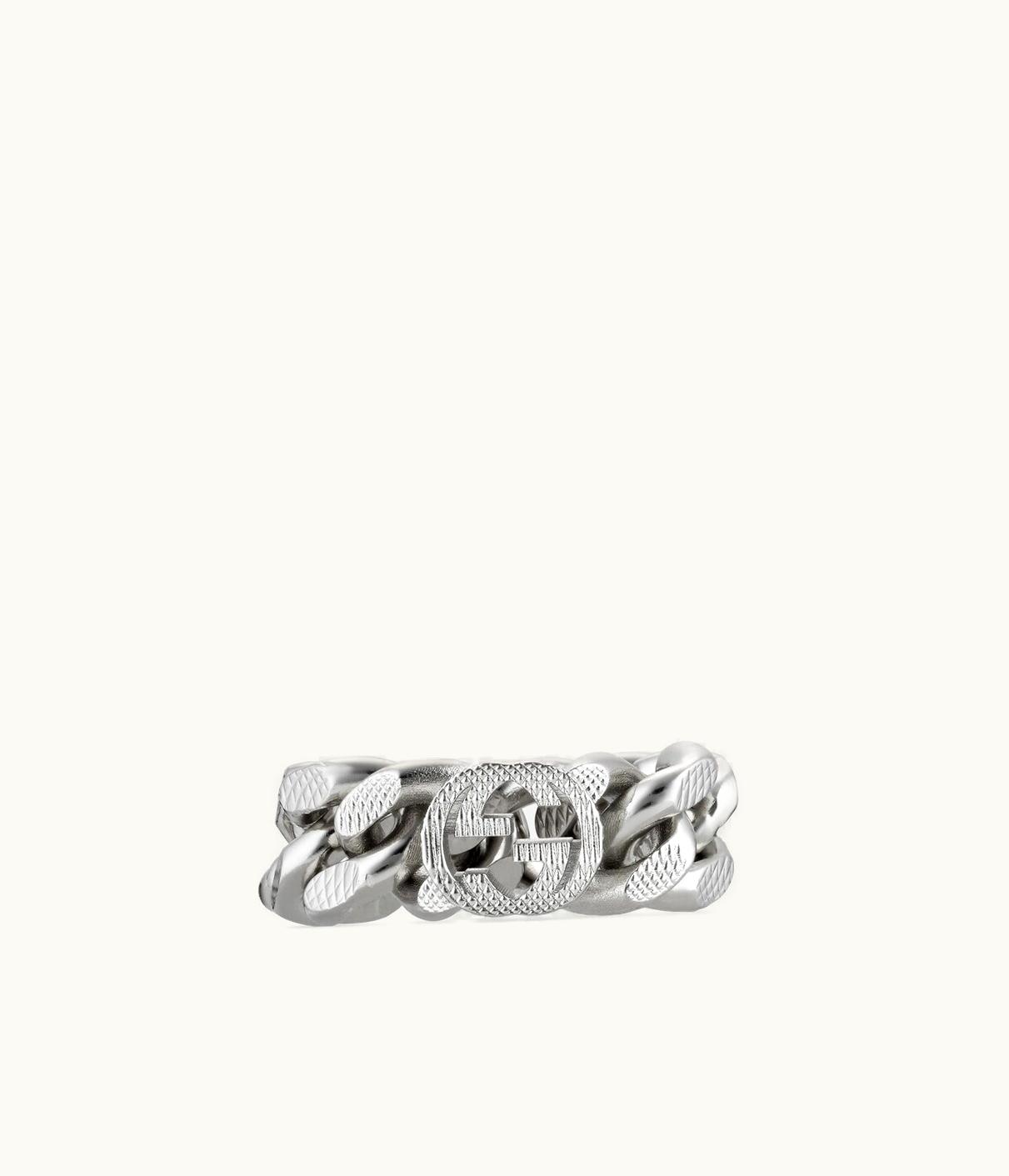 Gucci Gucci Interlocking G Gourmette Chain Ring UZ0136961