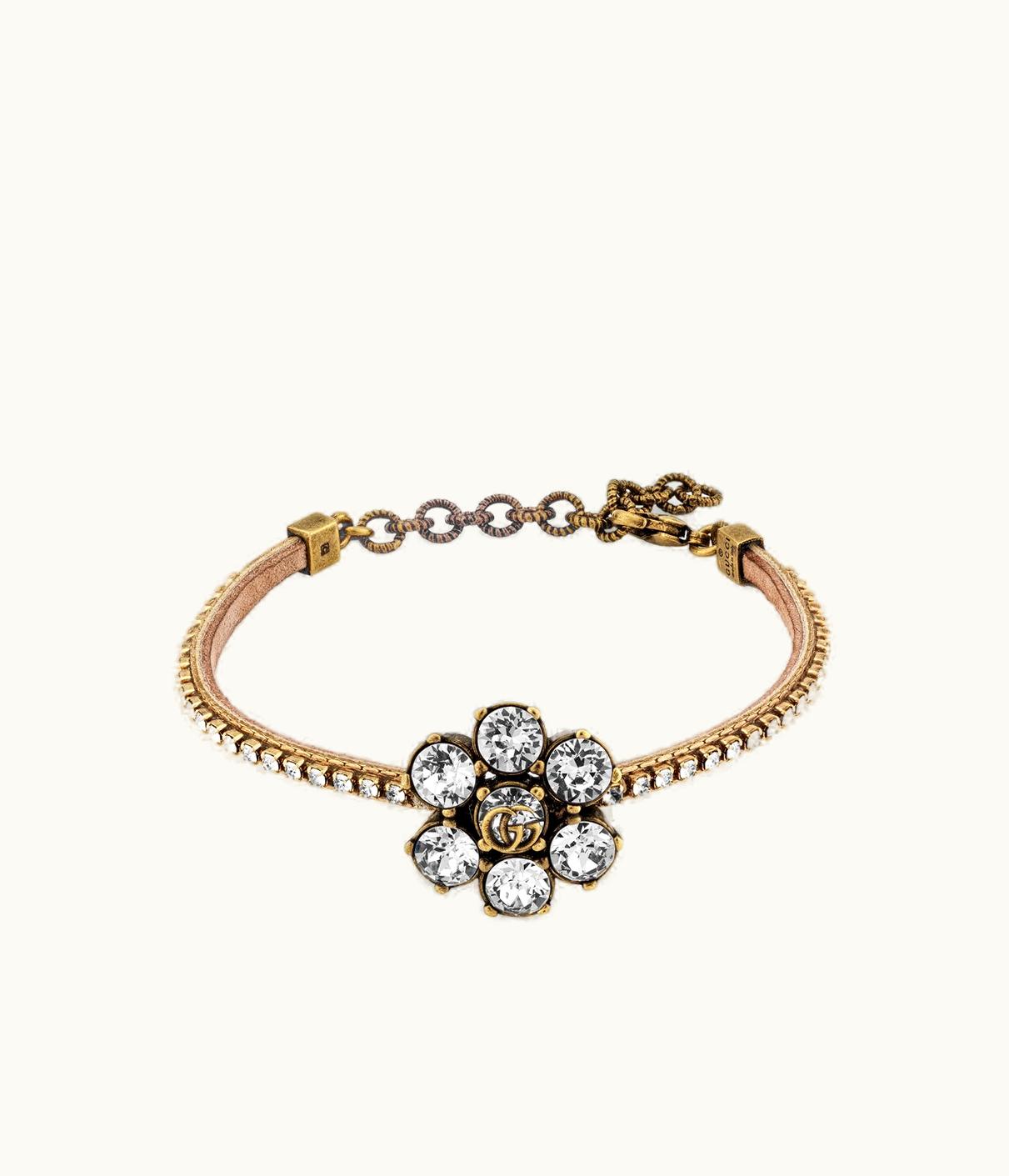 Gucci Gucci Crystal Double G Bracelet