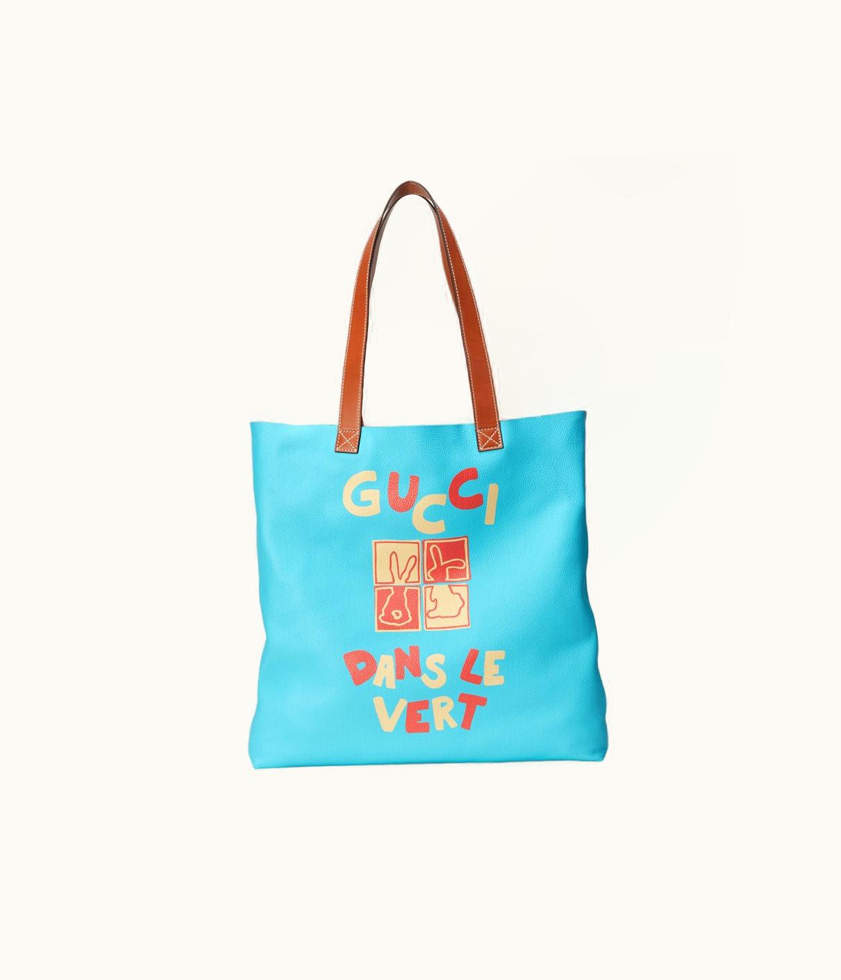 Gucci Gucci 'Gucci Dans Le Vert' Print Large Tote Bag
