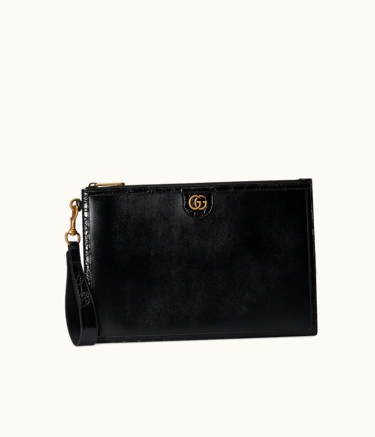 Gucci Gucci Ophidia Crocodile Trim Pouch