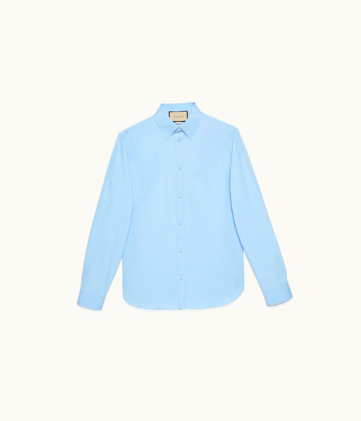 Gucci Gucci Poplin Cotton Shirt With Embroidery