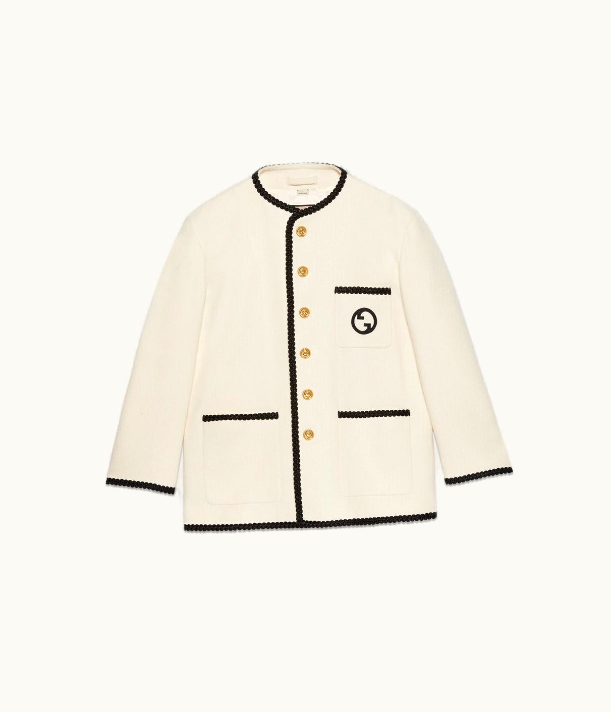 Gucci Gucci Retro Tweed Jacket With Embroidery UZ0137205