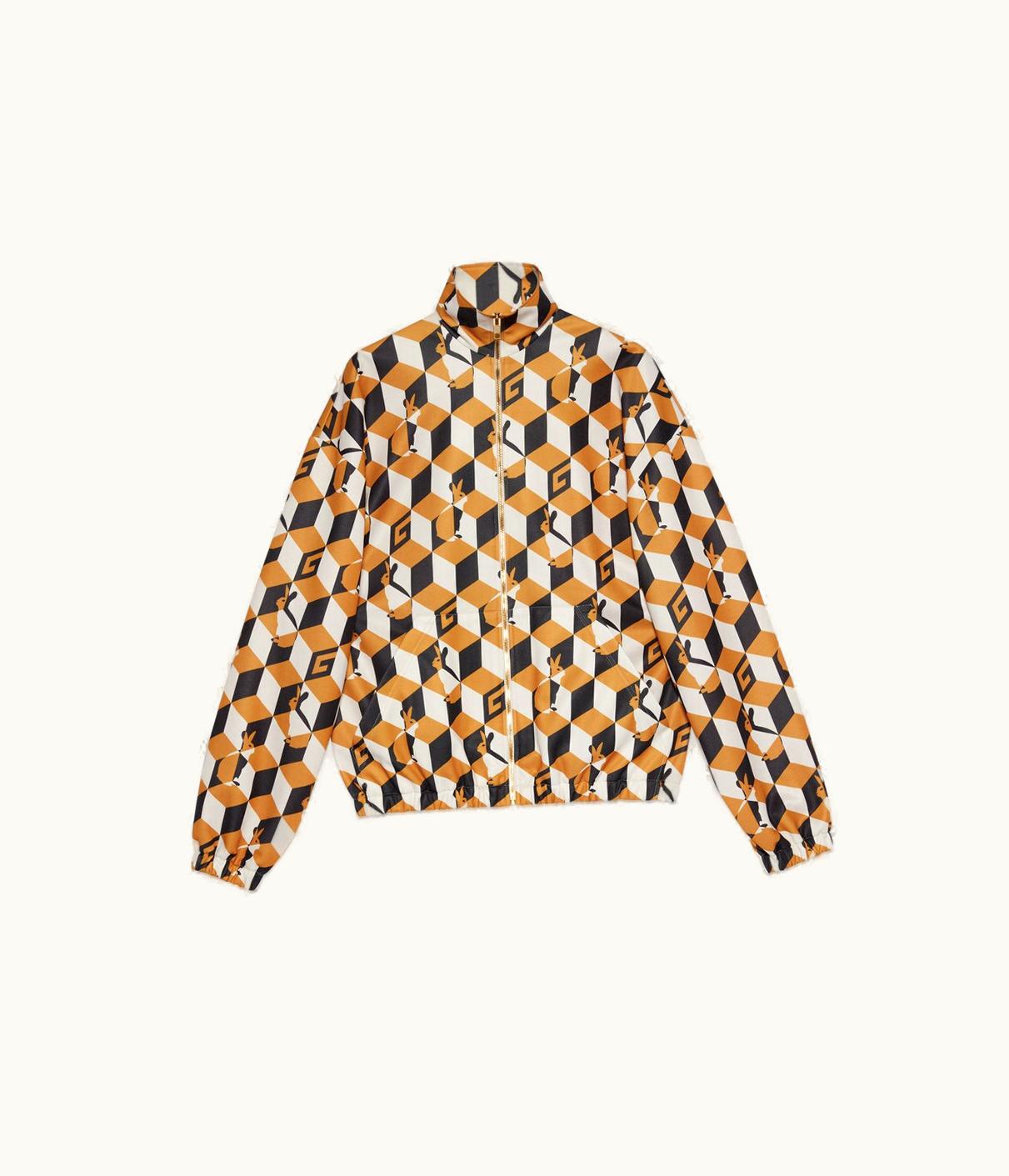Gucci Gucci Square G Print Jersey Zip Jacket