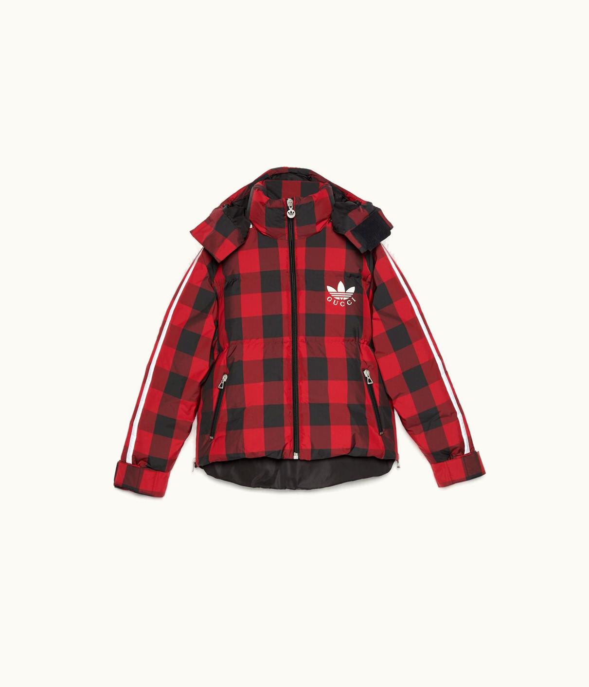 Gucci Gucci Adidas X Gucci Gingham Nylon Down Jacket