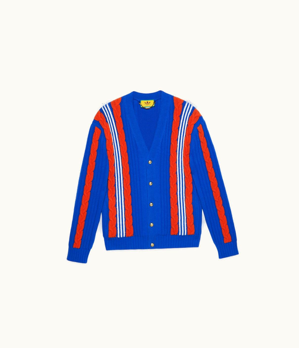 Gucci Adidas X Gucci Soft Wool Rib Cardigan