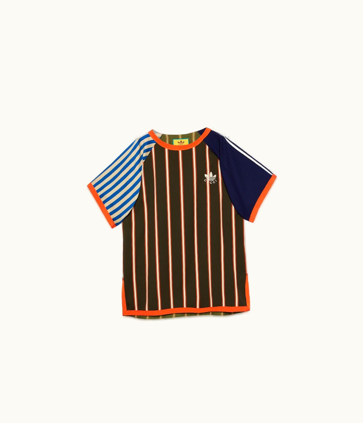 Gucci Gucci Adidas X Gucci Regimental Striped Wool Shirt