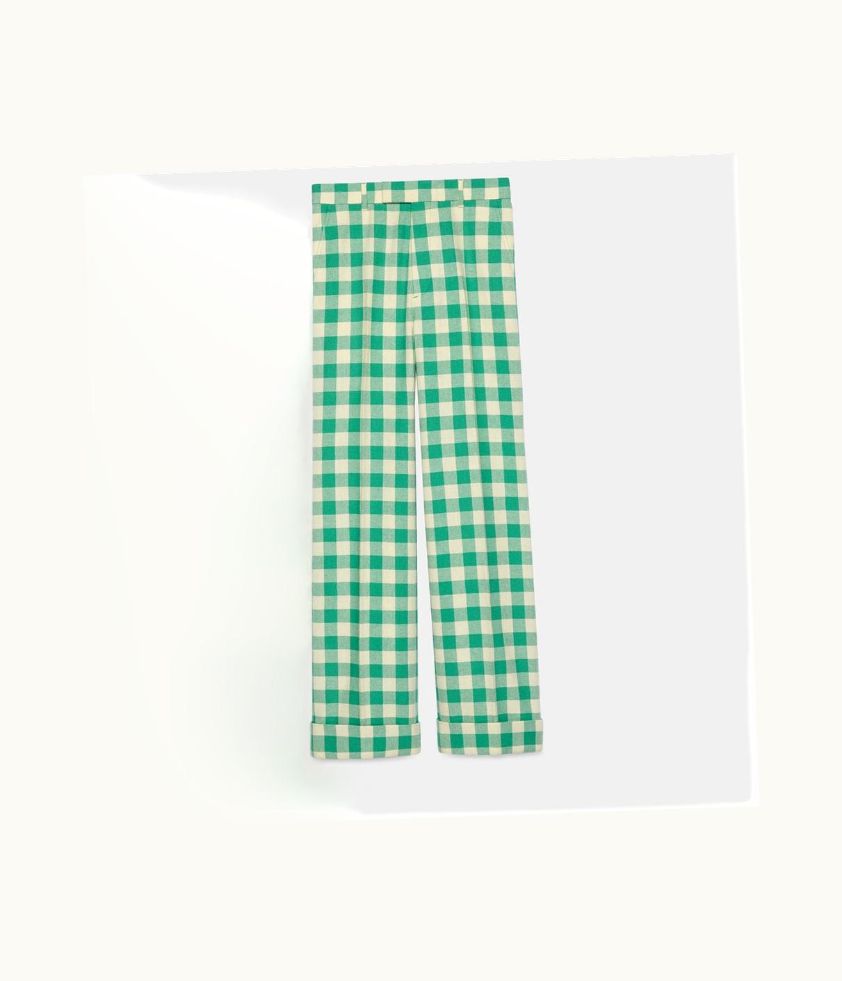 Gucci HA Gingham Wool Pants