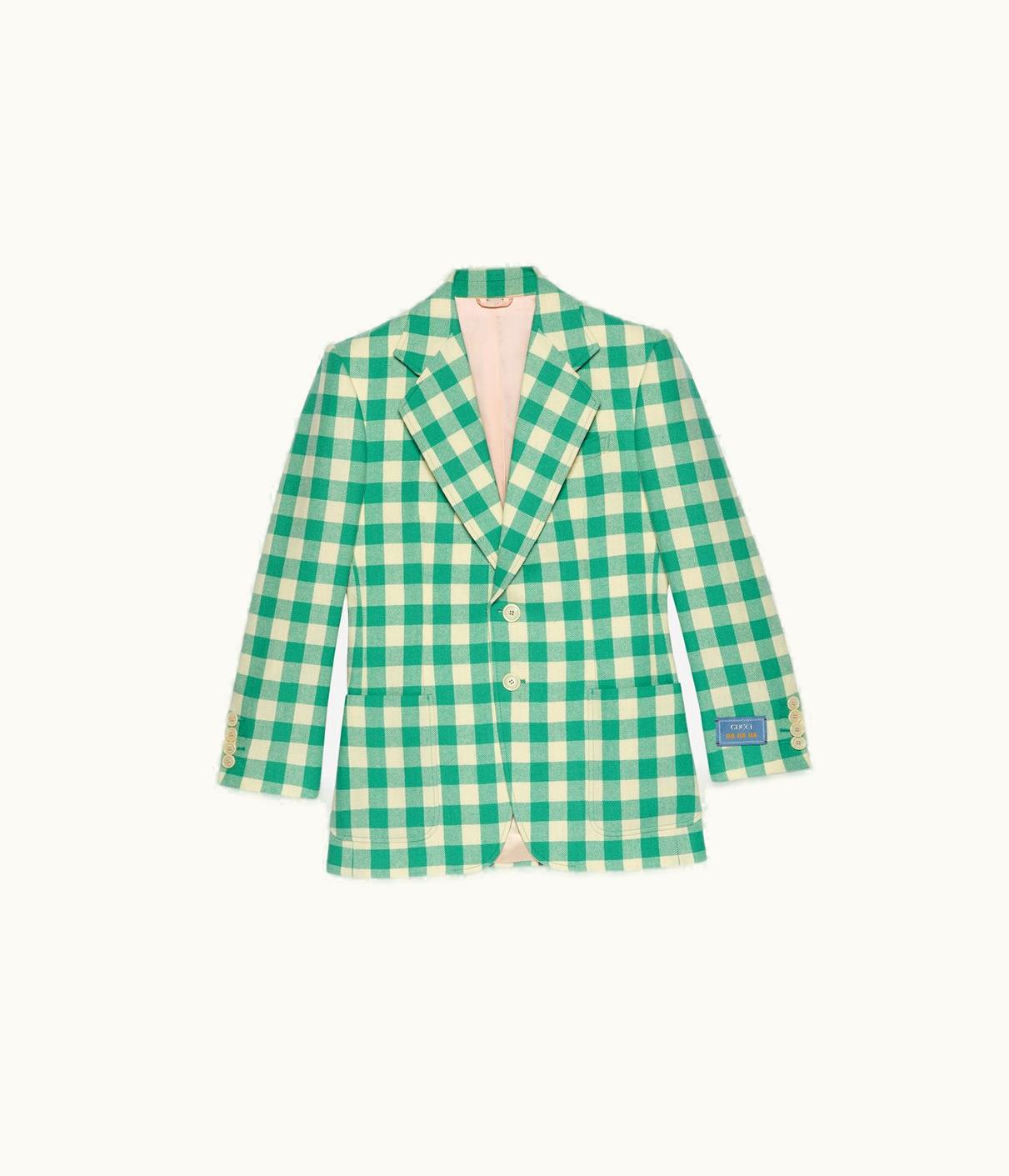 Gucci HA Gingham Wool Jacket