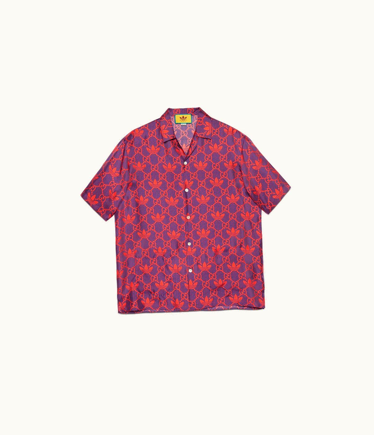 Gucci Adidas X Gucci Macro GG Bowling Shirt