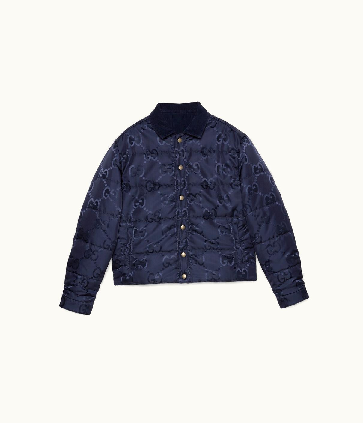 Gucci GG Nylon Canvas And Corduroy Reversible Jacket