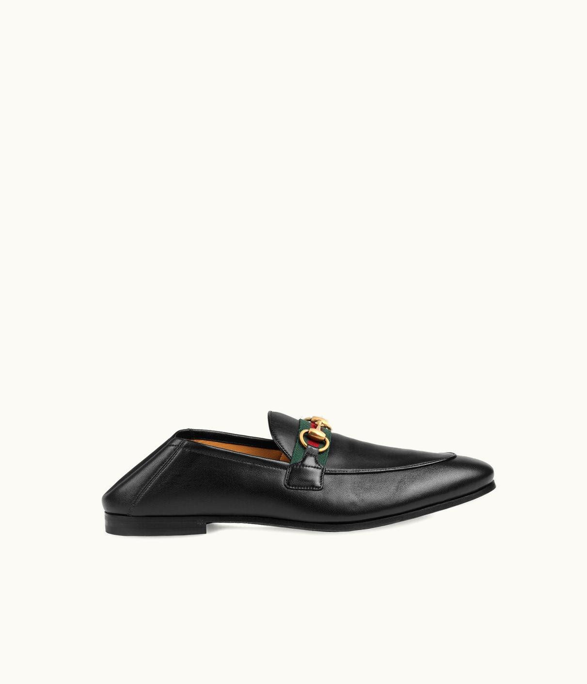 Gucci Gucci Men's Leather Horsebit Loafer With Web