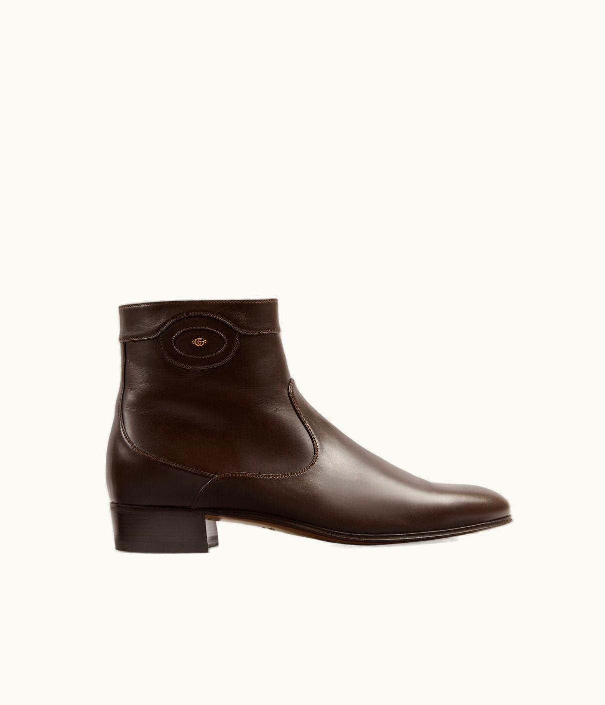 Gucci Gucci Men's Ankle Boot With Double G Detail