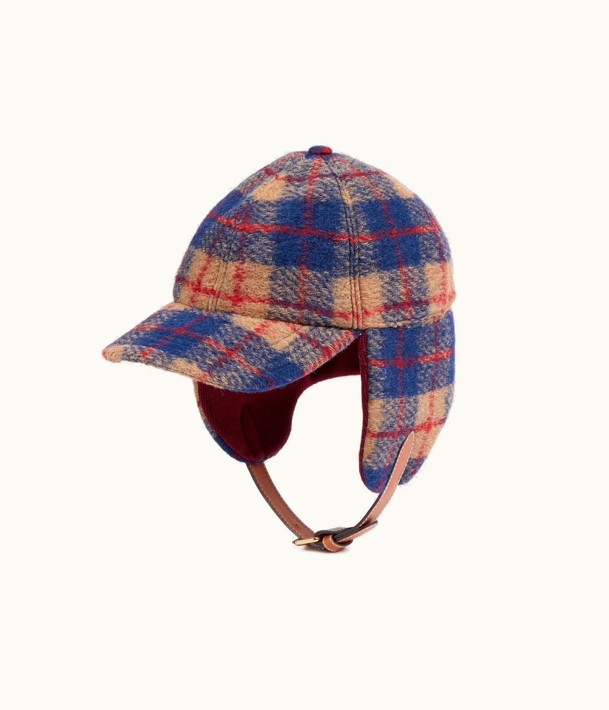 Gucci Gucci Check Wool Blend Hat With Ear Flaps UZ0138341