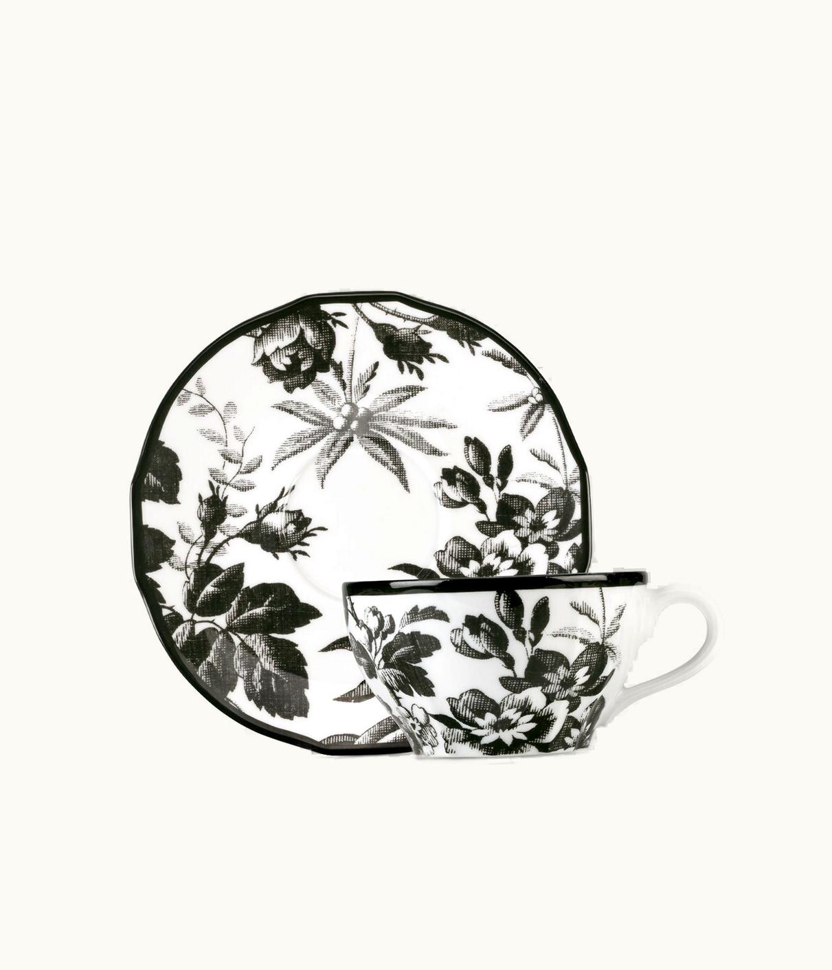 Gucci Gucci Herbarium Teacup And Saucer, Set Of Two