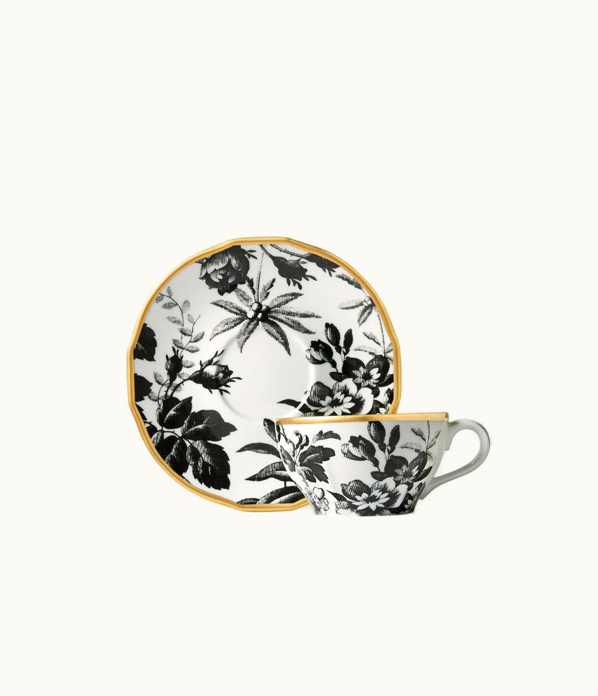 Gucci Gucci Herbarium Teacup And Saucer, Set Of 6