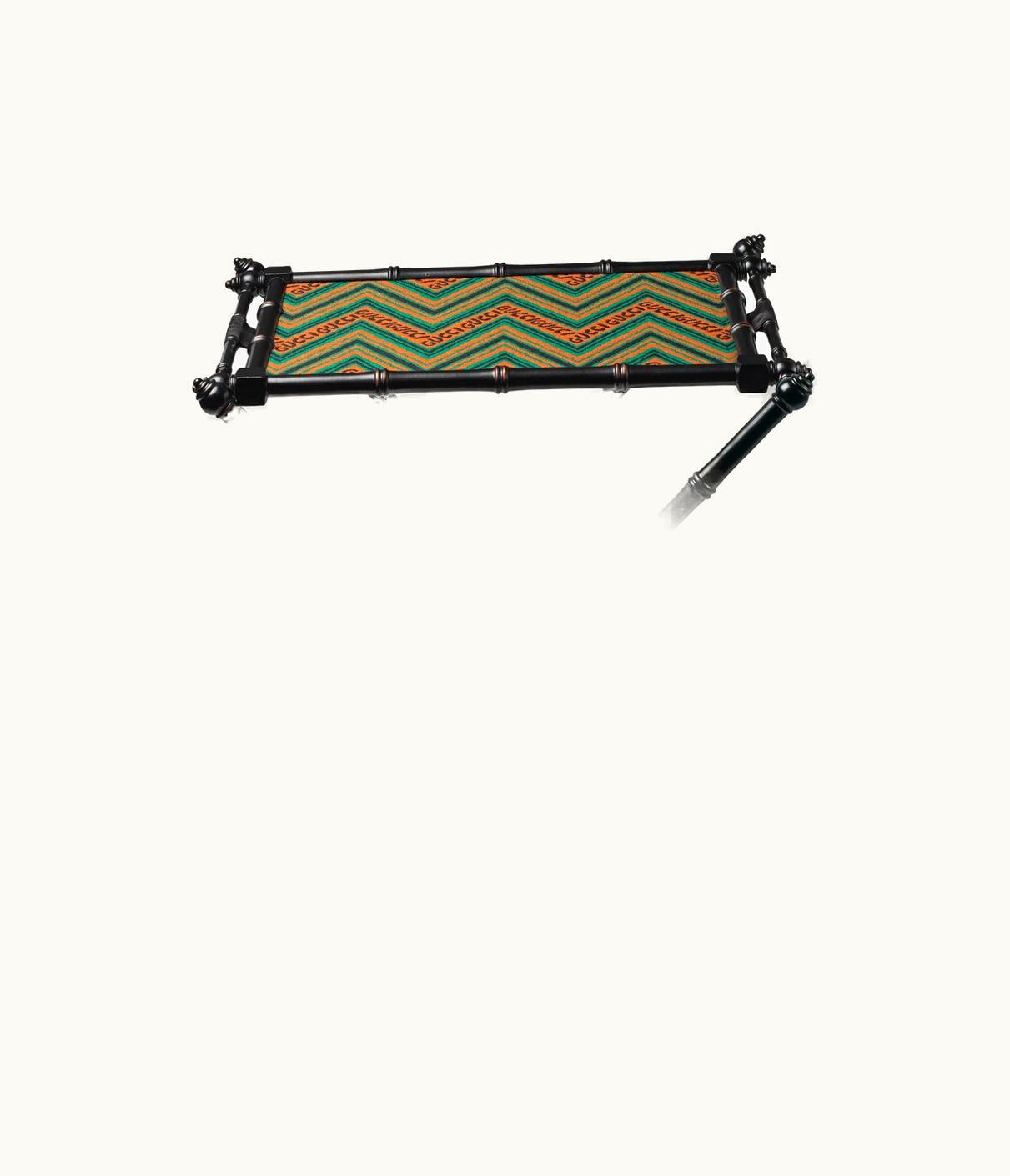 Gucci Gucci Wood Folding Tray With Gucci Zigzag Top