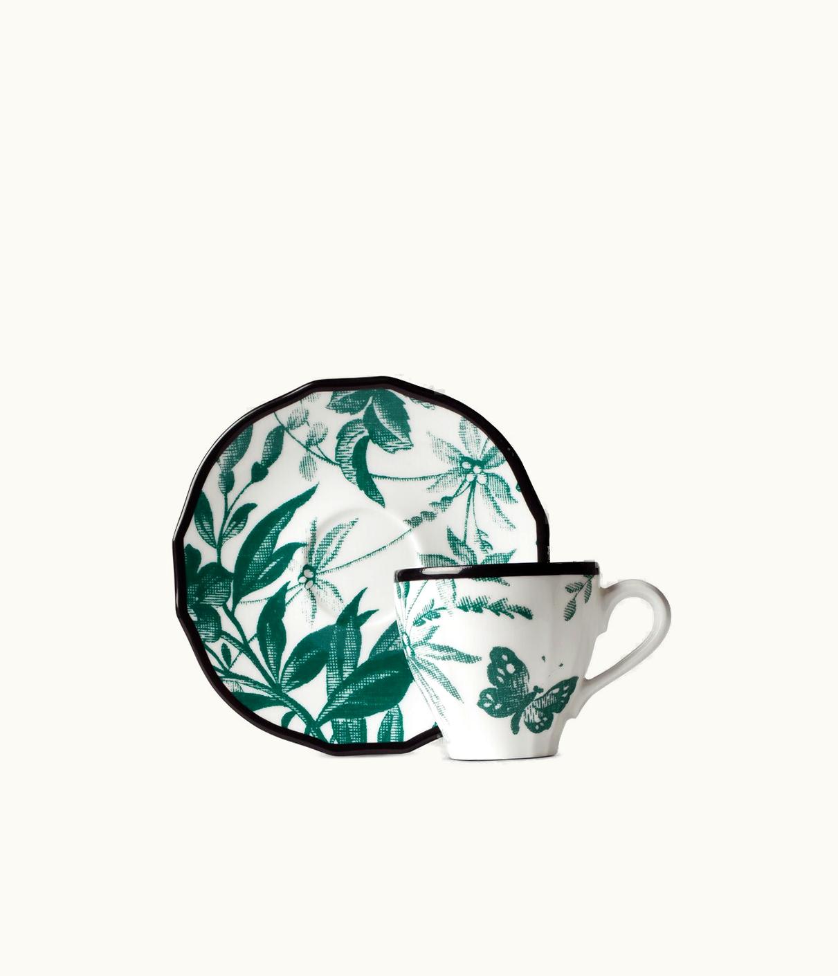 Gucci Gucci Herbarium Coffee Cup And Saucer, Double Set UZ0138603