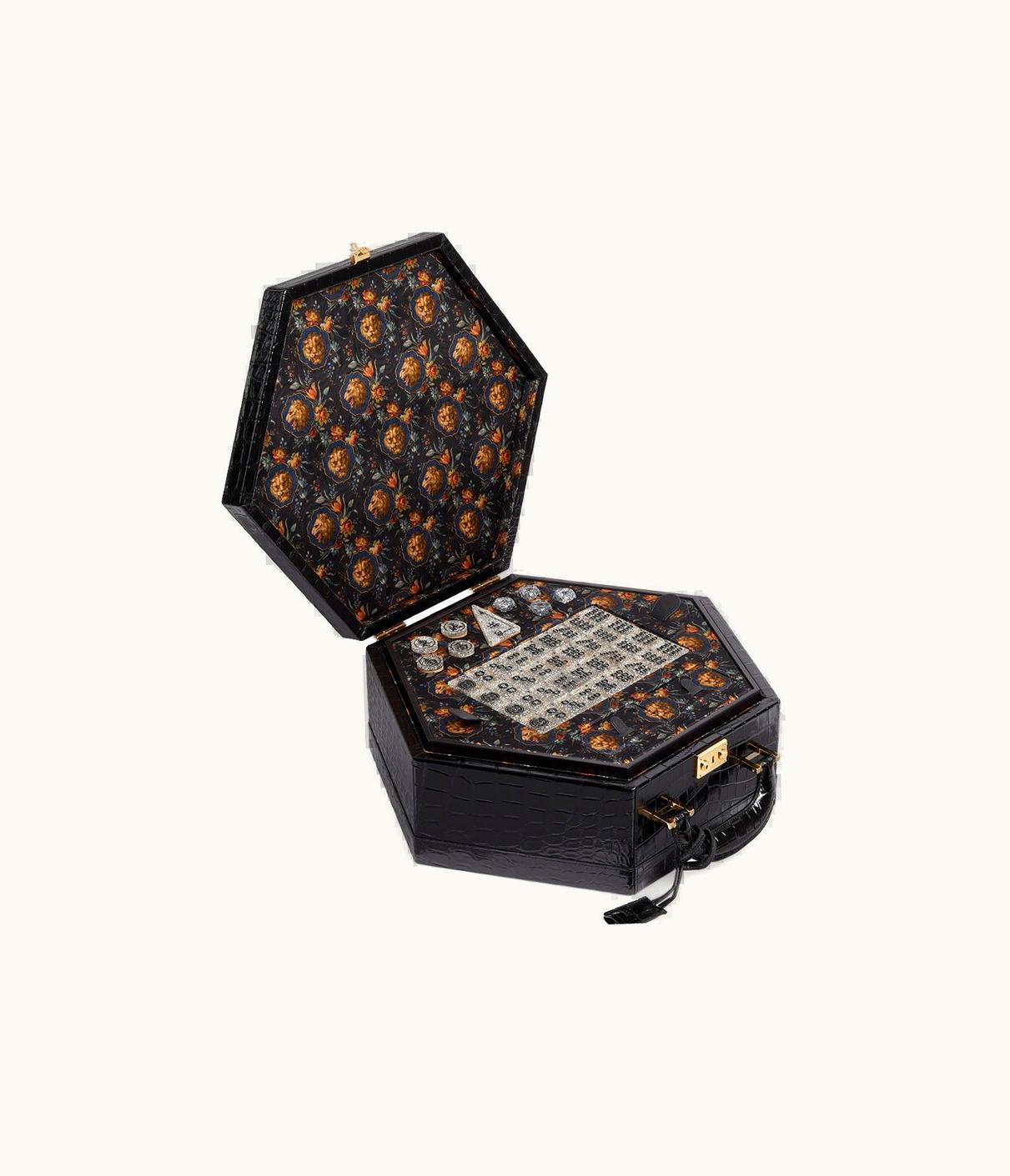 Gucci Gucci Decorative Mahjong Set With Crocodile Case