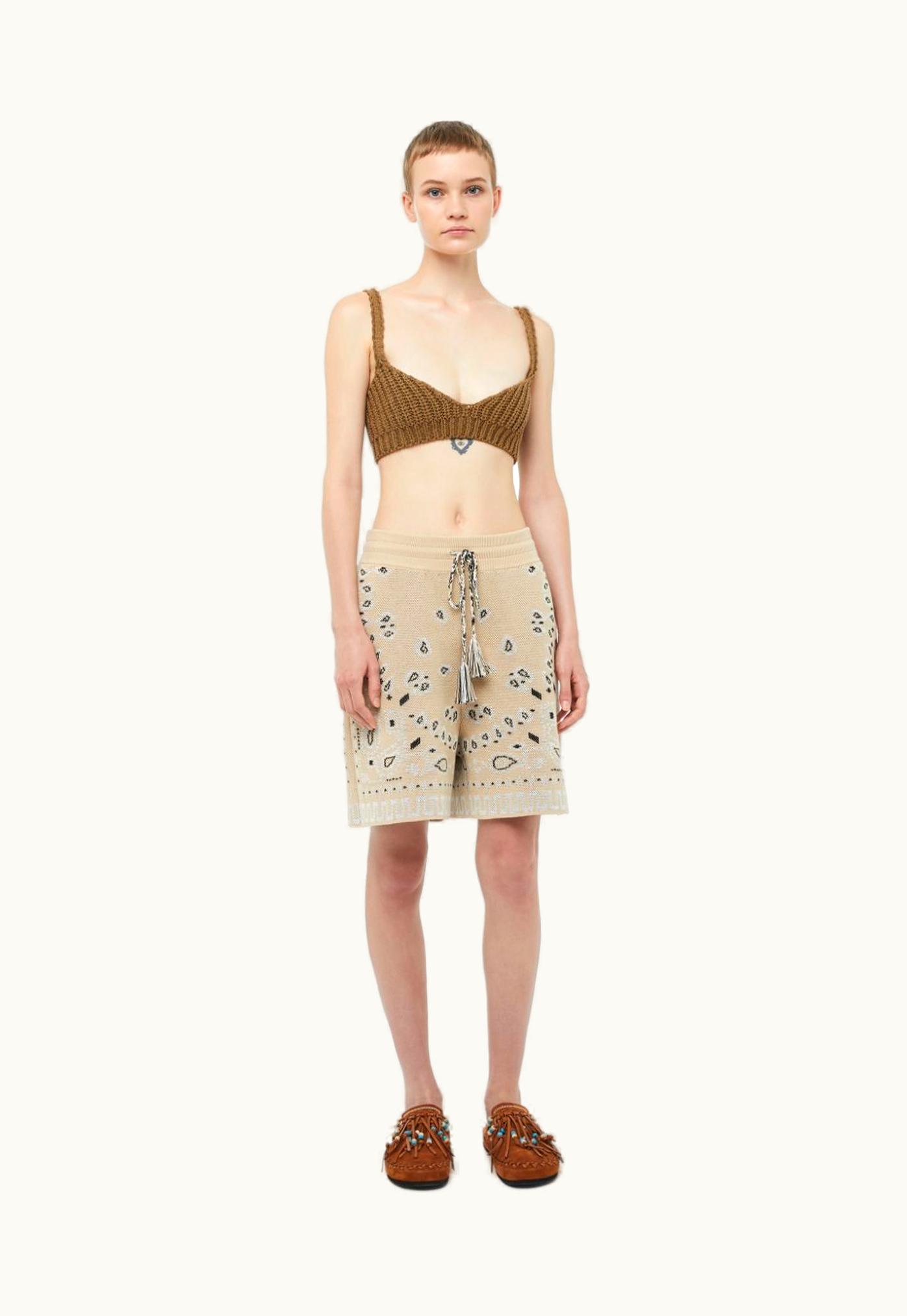 Alanui Alanui Cotton Piquet Bandana Shorts UZ0138731