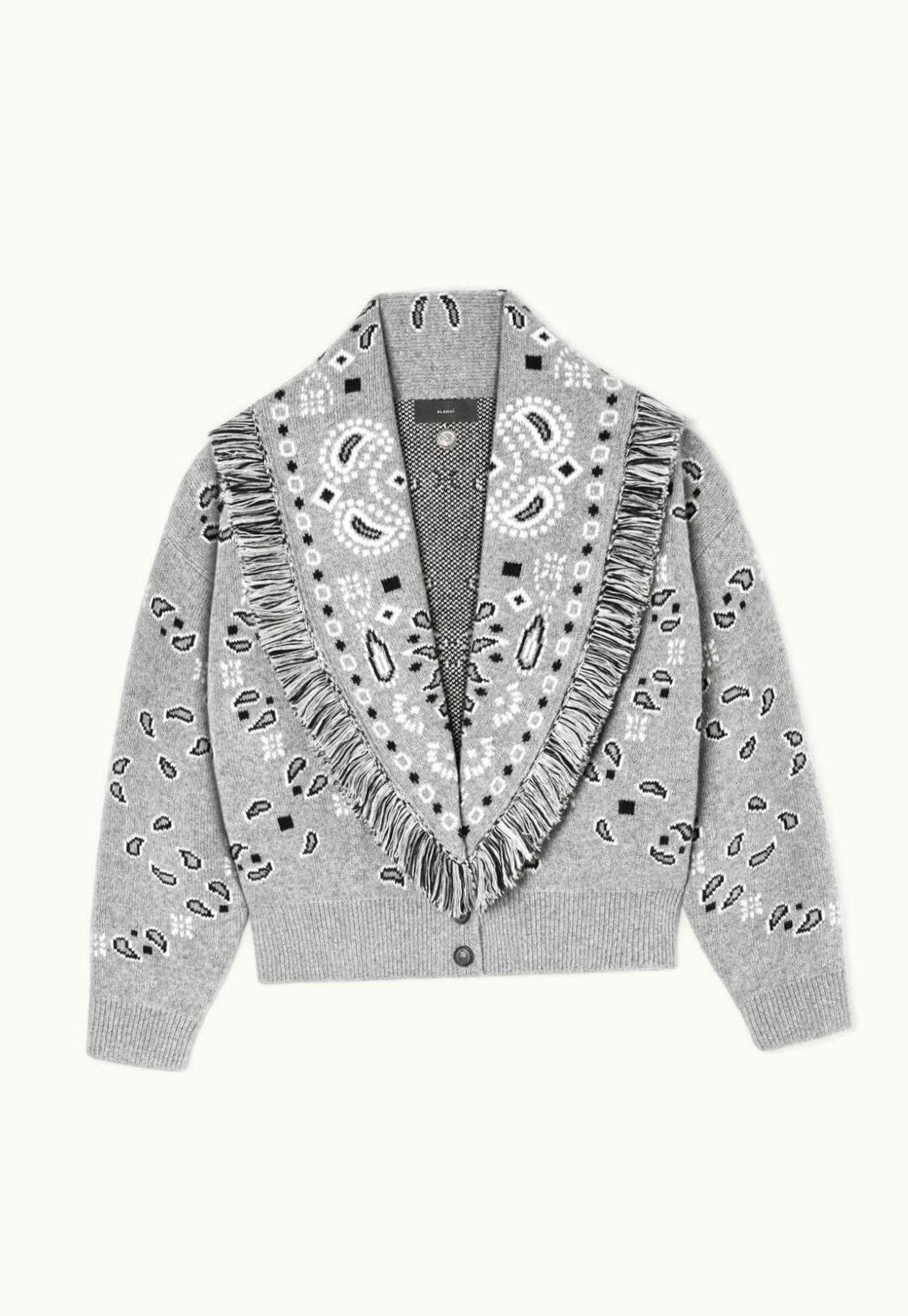 Alanui Alanui Bandana Jacquard Short Cardigan