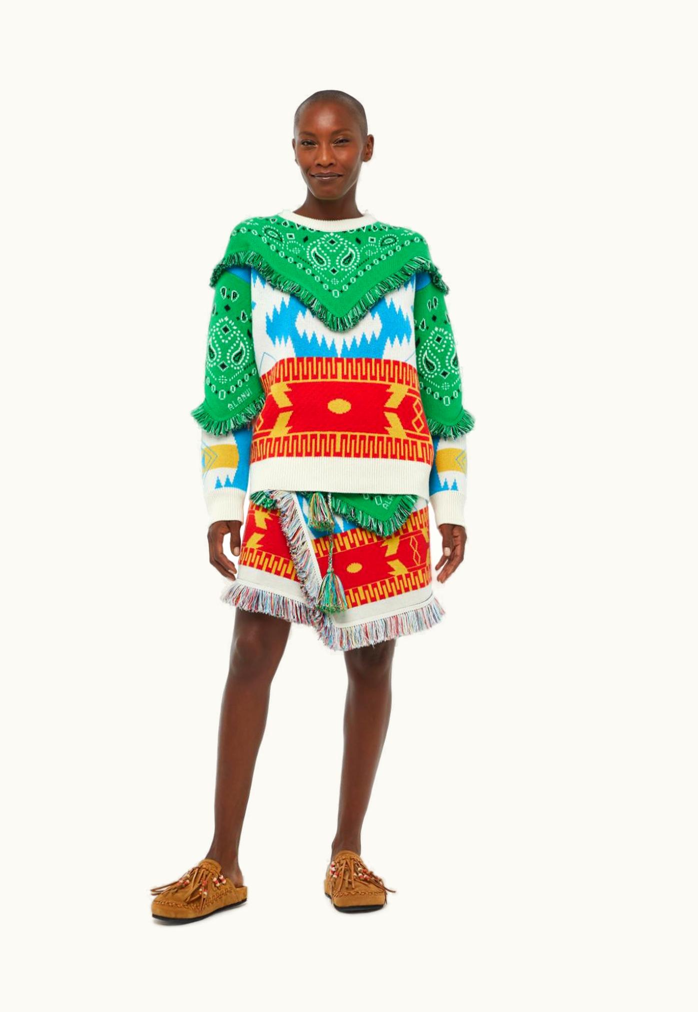 Alanui Alanui Icon Bandana Patch Jacquard Sweater UZ0138859